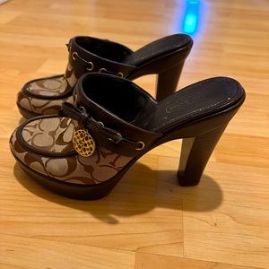 Coach “Jodey” Platform Mule Heels - Size 6.5B
